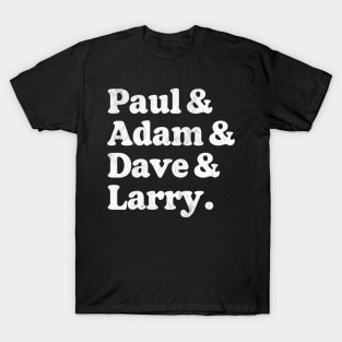 U2 Names List -- Retro Design T-Shirt